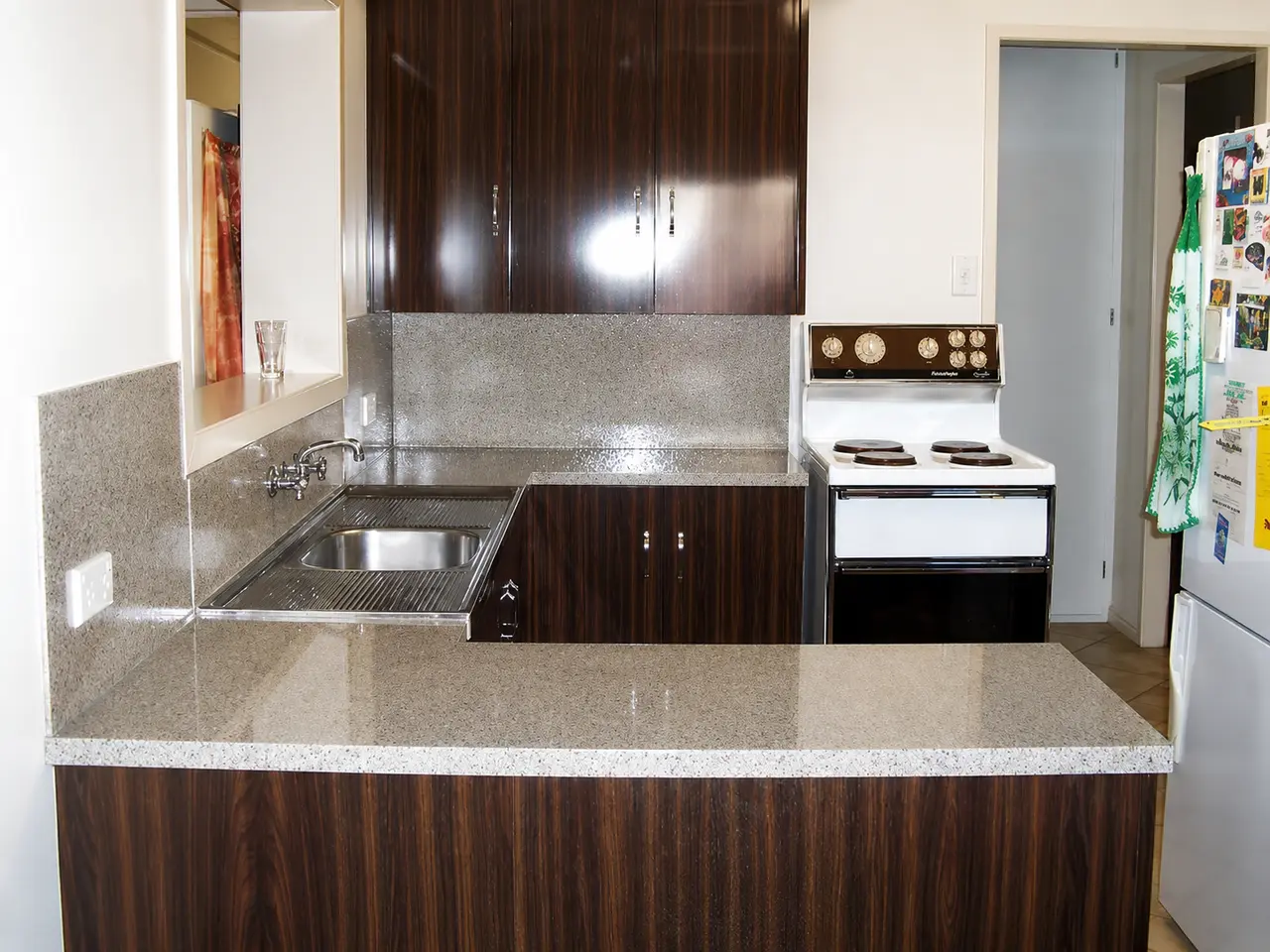 Finished white benchtop