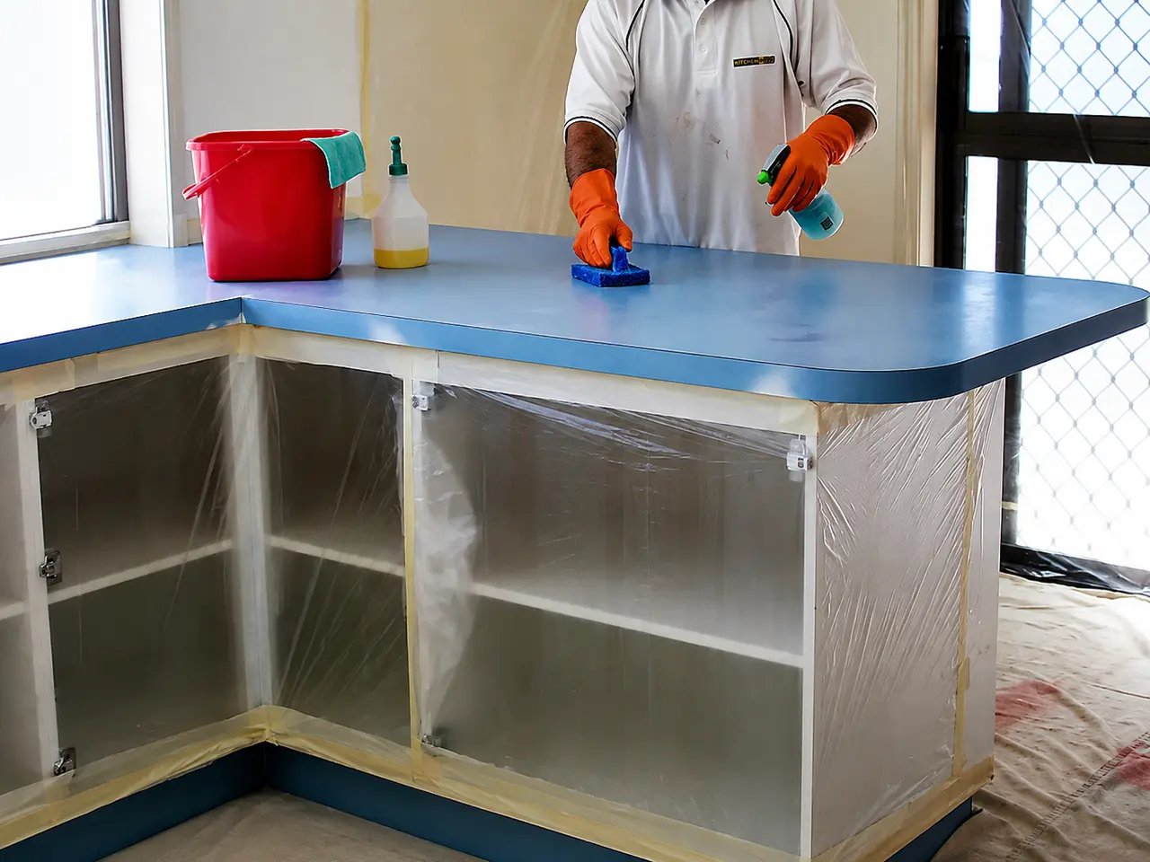 Resurfacing process step 1: Assess & prepare