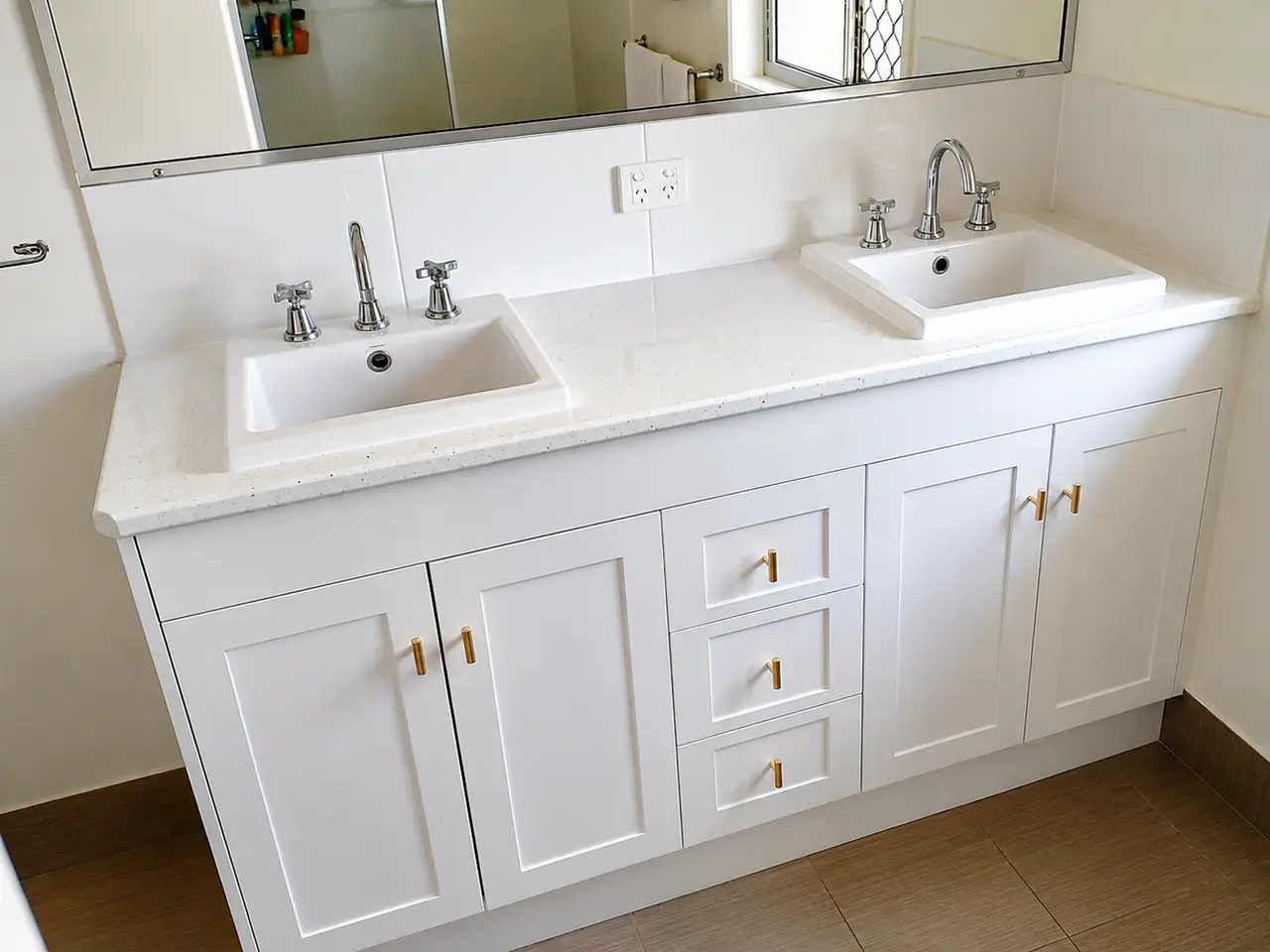 Finished double vanity project